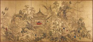 Landscape With Tower — Ike Taiga, Edo Period
