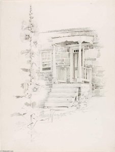 Untitled (hollyhock) — George Elbert Burr