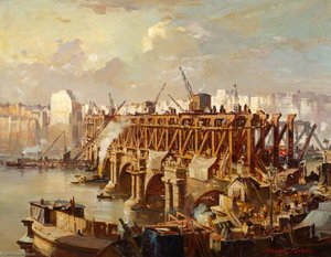 Demolition Of Waterloo Bridge, 1935 — Charles Ernest Cundall