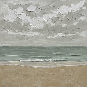 Ethereal Horizons: A Meditative Study Of Muted Tides And Sculptural Shorelines — David Moreau