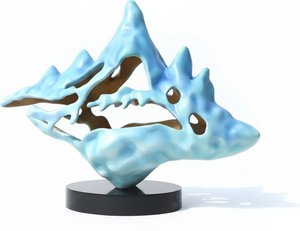 Flowing Turquoise Fiberglass Sculpture