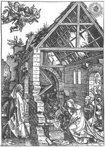 Life Of The Virgin. 9. The Adoration Of The Shepherds. (the Nativity) — Albrecht Dürer, Northern Renaissance Printmaking