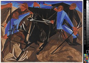 I Alarmed Almost Every House Till I Got To Lexington-paul Revere — Jacob Lawrence