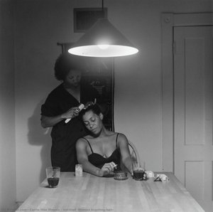 Untitled (Woman brushing hair)