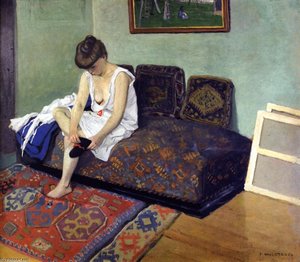 Model Sitting On The Studio Couch (also Known As The Black Stocking) — Félix Vallotton