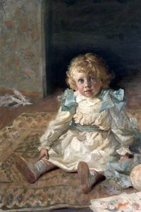 Jack Watts (b.1903), As A Boy, Seated On A Rug — Nathaniel Hughes John Baird
