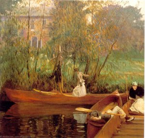 A Boating Party — John Singer Sargent, Impressionism