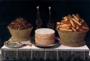 Still life with candy and nuts