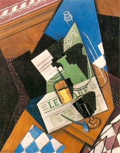 Water-bottle, Bottle, And Fruit-dish - - — Juan Gris