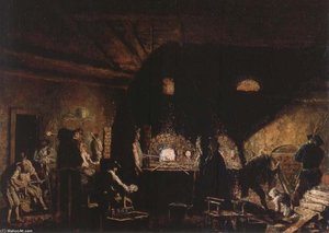 Interior From The Kungsholmen Glassworks In Stockholm — Pehr Hilleström