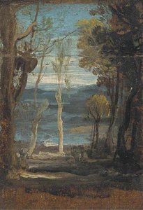 A Wooded Landscape, A Sketch — James Ward