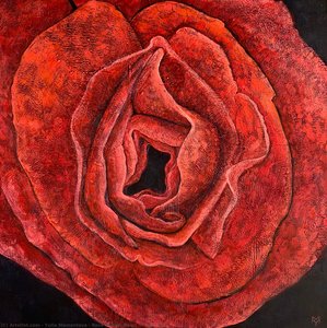 Rose flower. Heart of Aphrodite
