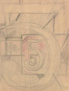Study For Poster Portrait. 'i Saw The Figure Five In Gold' — Charles Demuth
