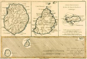 The Islands Of Rodriguez, Isle De France And Bourbon, From 'atlas De Toutes Les Parties Connues Du G — Rigobert Bonne (charles Marie Rigobert Bonne)