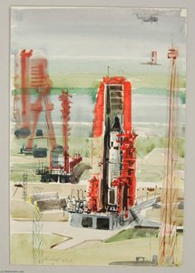 Vehicle And Helicopter On Launch Pad — Paul Arlt