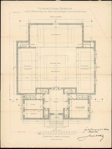 Plan for the construction of the Secession, entrance level