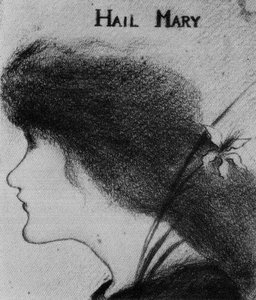 Hail Mary (pencil) — Aubrey Vincent Beardsley