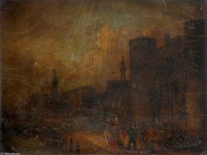 Port Scene (sailors Joining Ship At The Tower Of London) — Daniel Turner