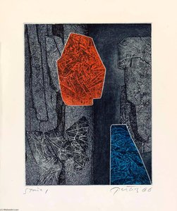 Stonework, State 1, From The Portfolio A Genesis — Gabor Peterdi