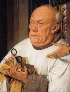 The Madonna With Canon Van Der Paele (detail) — Jan Van Eyck, Early Netherlandish