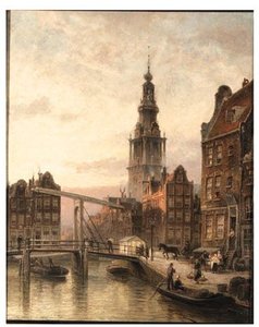 The Zuider Kerk At Dusk — Cornelis Christiaan Dommelshuizen
