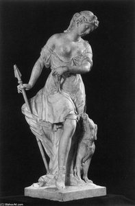 A Companion Of Diana — Jean Louis Lemoyne, Rococo Sculpture
