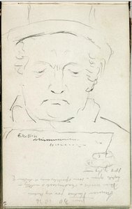 Estudio, Rostro De Un Hombre — Thomas Cole