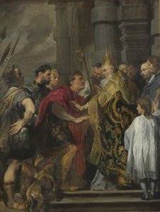 The Emperor Theodosius Is Forbidden By Saint Ambrose To Enter Milan Cathedral — Sir Anthony Van Dyck