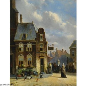 A Lively Townscene — Joseph Bles
