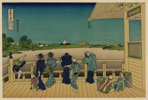 Sazai Hall, Temple Of Five Hundred Rankan — Katsushika Hokusai