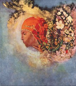 Head With Flowers — Odilon Redon