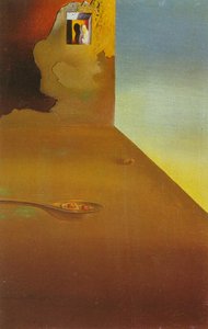 La Reunión De La Ilusión Y El Momento Arrestado - Huevos Fritos Sobre Una Cucharilla — Salvador Dalí, Surrealism