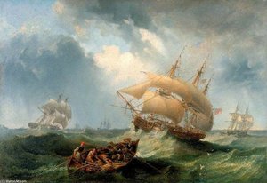 Shipping In The Open Sea — John Wilson Carmichael