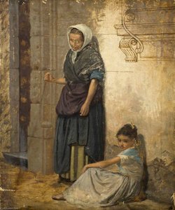 Peasant Woman And A Girl — William Bright Morris