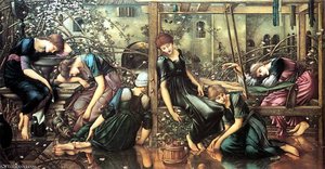 The Garden Court — Edward Coley Burne-jones, Pre-raphaelite