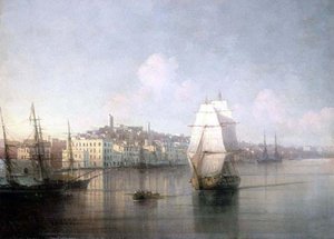View Of Seaside Town — Ivan Konstantinovich Aivazovsky