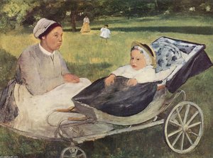 Portrait Of Henri Valpincon As A Child With A Governess — Edgar Degas