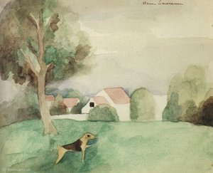 Paysage Au Chien (1940) — Marie Laurencin