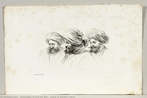 Study Of Eastern Faces — Dominique Vivant De Non