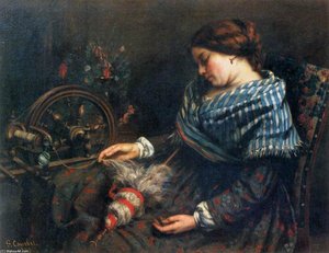 Der Schlafende Spinnere — Gustave Courbet