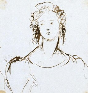 Head And Shoulders Of A Young Woman — John Frederick Lewis, Neoclassicism