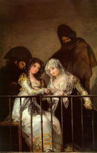 Majas On A Balcony — Francisco José De Goya Y Lucientes, Romanticism