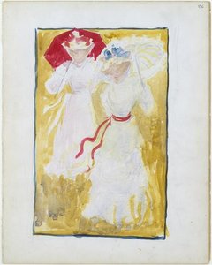 Two Women Crossing A Field — Maurice Brazil Prendergast