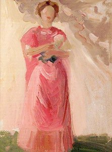 Lady In Pink, (painting) — Albert Henry Krehbiel