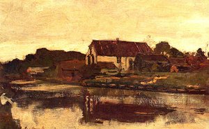 A Farm On The Waterfront — Jan Weissenbruch