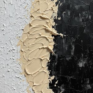 Fragmentierter Monolith: Eine Spontane Studie Von Licht, Schatten Und Skulpturaler Impasto-textur — David Moreau, Gips- & Texturkunst