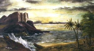 Tropical Isle, (painting) — Samuel Thomas Beniams
