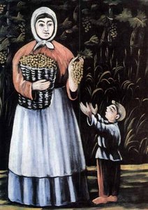 A Peasant Woman With Her Son — Niko Pirosmani