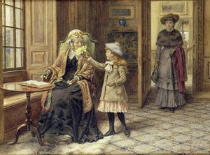 Posy For Grandma — George Goodwin Kilburne