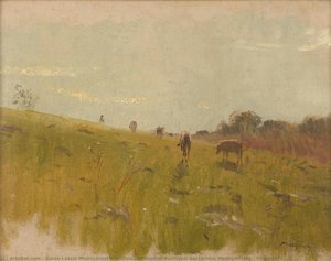 To Pasture — Baron László Mednyánszky, Ladislaus Josephus Balthasar Eustachius Mednyánszky
